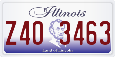 IL license plate Z403463