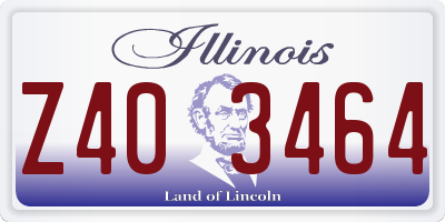 IL license plate Z403464