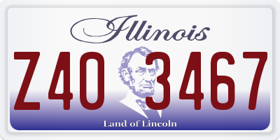 IL license plate Z403467
