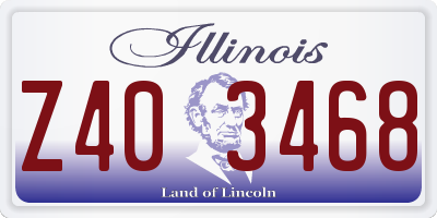 IL license plate Z403468