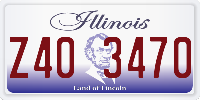 IL license plate Z403470