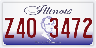 IL license plate Z403472