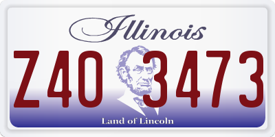 IL license plate Z403473