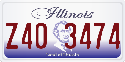 IL license plate Z403474