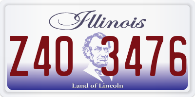 IL license plate Z403476