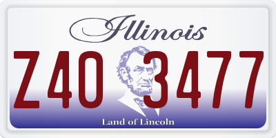 IL license plate Z403477