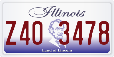 IL license plate Z403478