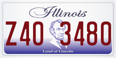 IL license plate Z403480