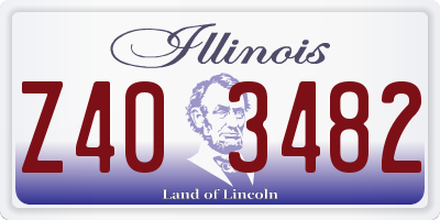 IL license plate Z403482