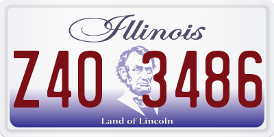 IL license plate Z403486