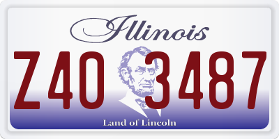 IL license plate Z403487