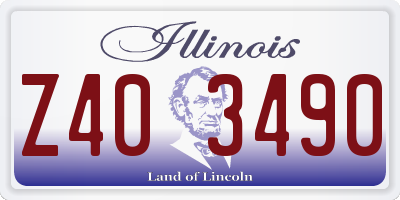 IL license plate Z403490