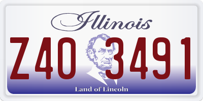IL license plate Z403491