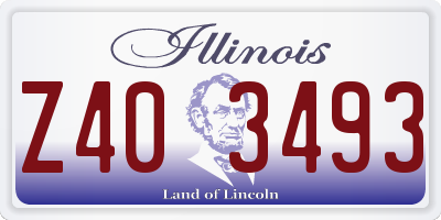IL license plate Z403493