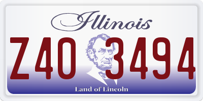 IL license plate Z403494
