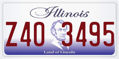 IL license plate Z403495