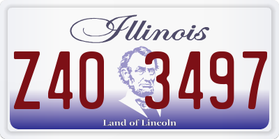 IL license plate Z403497