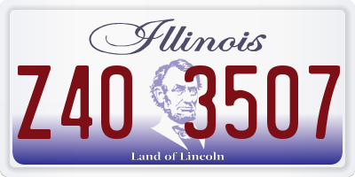 IL license plate Z403507