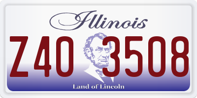 IL license plate Z403508