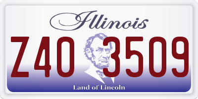 IL license plate Z403509