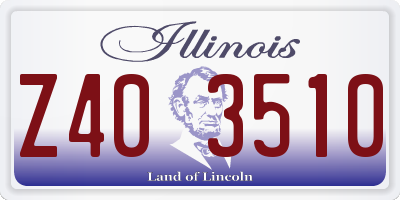 IL license plate Z403510