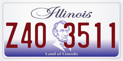 IL license plate Z403511