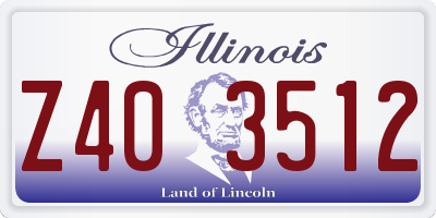 IL license plate Z403512