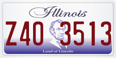 IL license plate Z403513