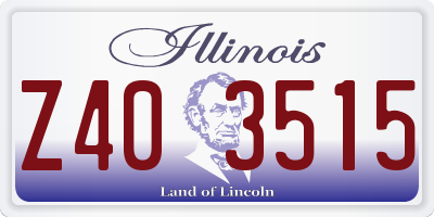 IL license plate Z403515