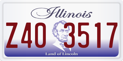 IL license plate Z403517