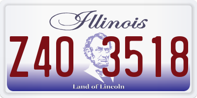 IL license plate Z403518