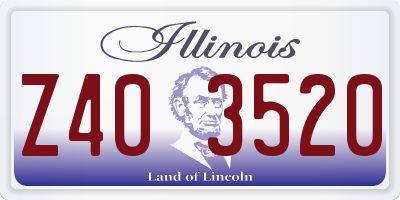 IL license plate Z403520