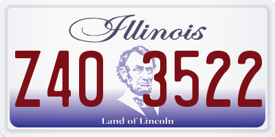 IL license plate Z403522