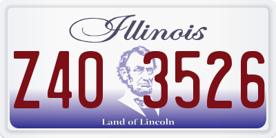 IL license plate Z403526