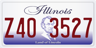 IL license plate Z403527