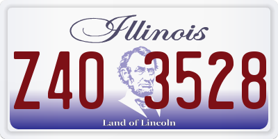 IL license plate Z403528