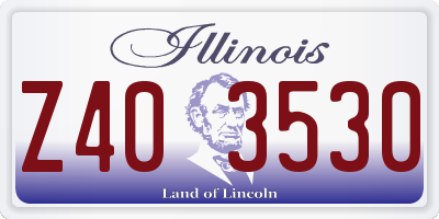 IL license plate Z403530