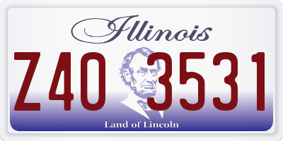 IL license plate Z403531