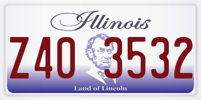 IL license plate Z403532