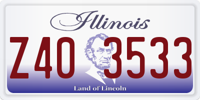 IL license plate Z403533