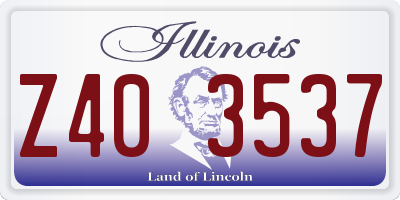 IL license plate Z403537