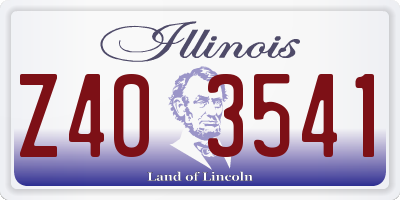 IL license plate Z403541