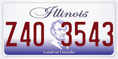 IL license plate Z403543