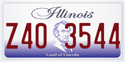 IL license plate Z403544