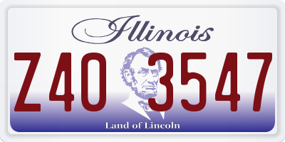 IL license plate Z403547