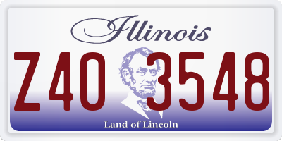 IL license plate Z403548