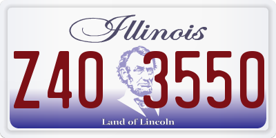 IL license plate Z403550