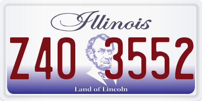 IL license plate Z403552
