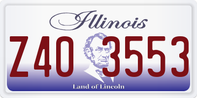 IL license plate Z403553