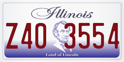IL license plate Z403554